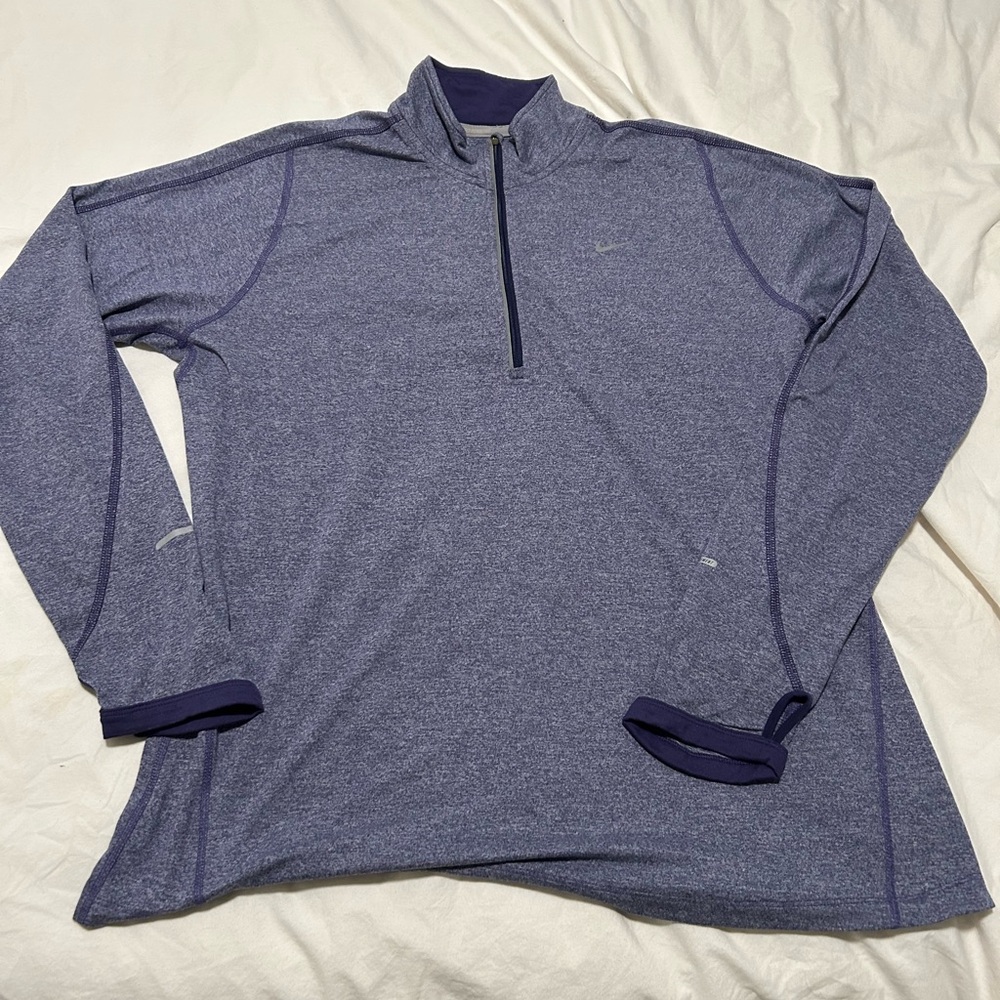 Nike Heathered Purple Long Sleeve Top